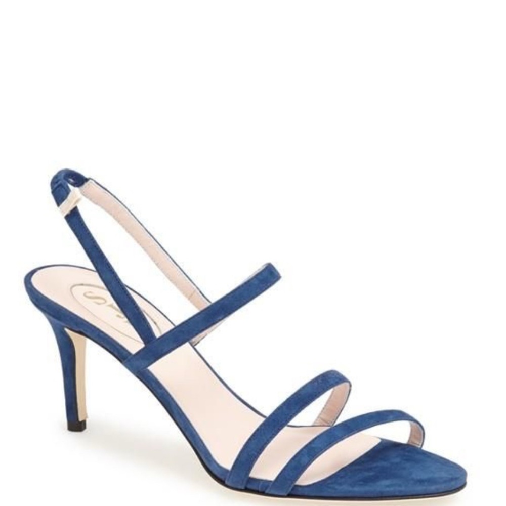SJP By Sarah Jessica Parker IVA Suede Heeled Sandals size 38 1/2 US 7.5